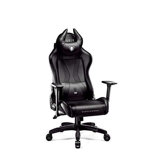 Diablo X-One 2.0 Chaise De Gaming Gamer Fauteuil Siege De Bureau Accoudoirs Réglables Design Ergonomique Cou/Coussin Lombaire Blanc King (XL